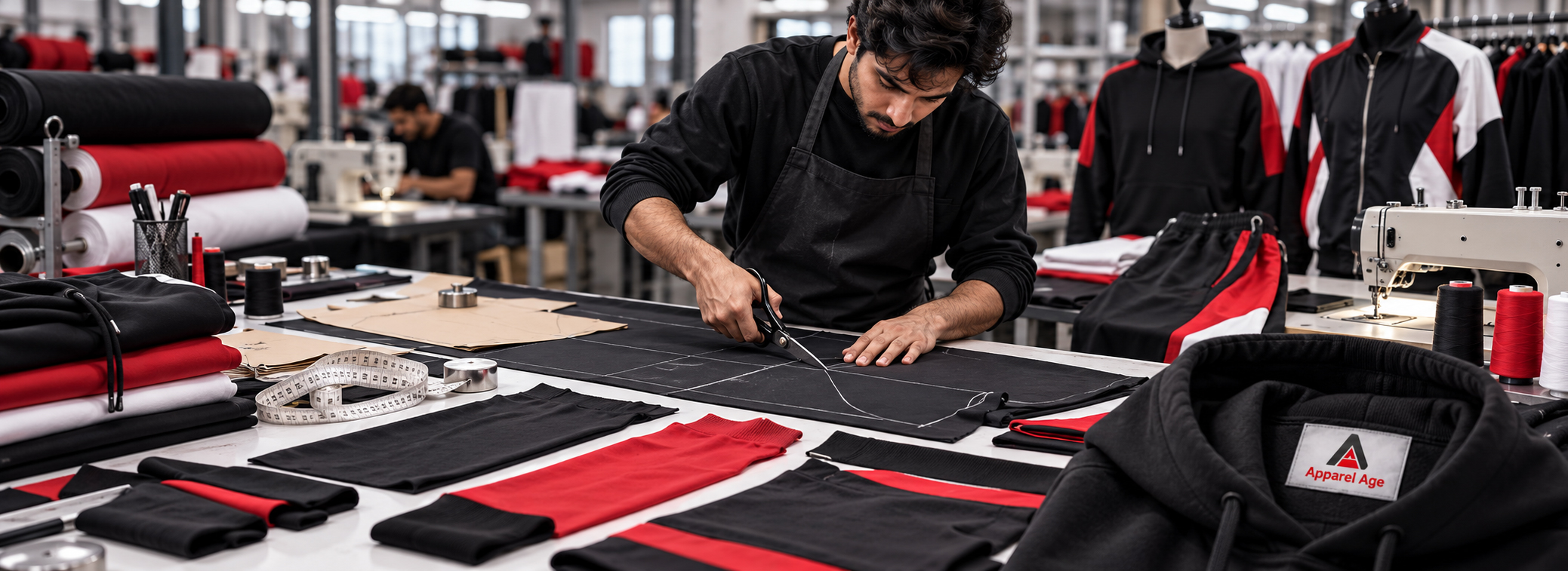 Cut and sew customization manufacturer for USA apparel buyers, custom cut and sew clothing, private label apparel production, custom hoodies, custom t-shirts, garment patterns, fabric selection, trims, labels, and custom clothing for startups