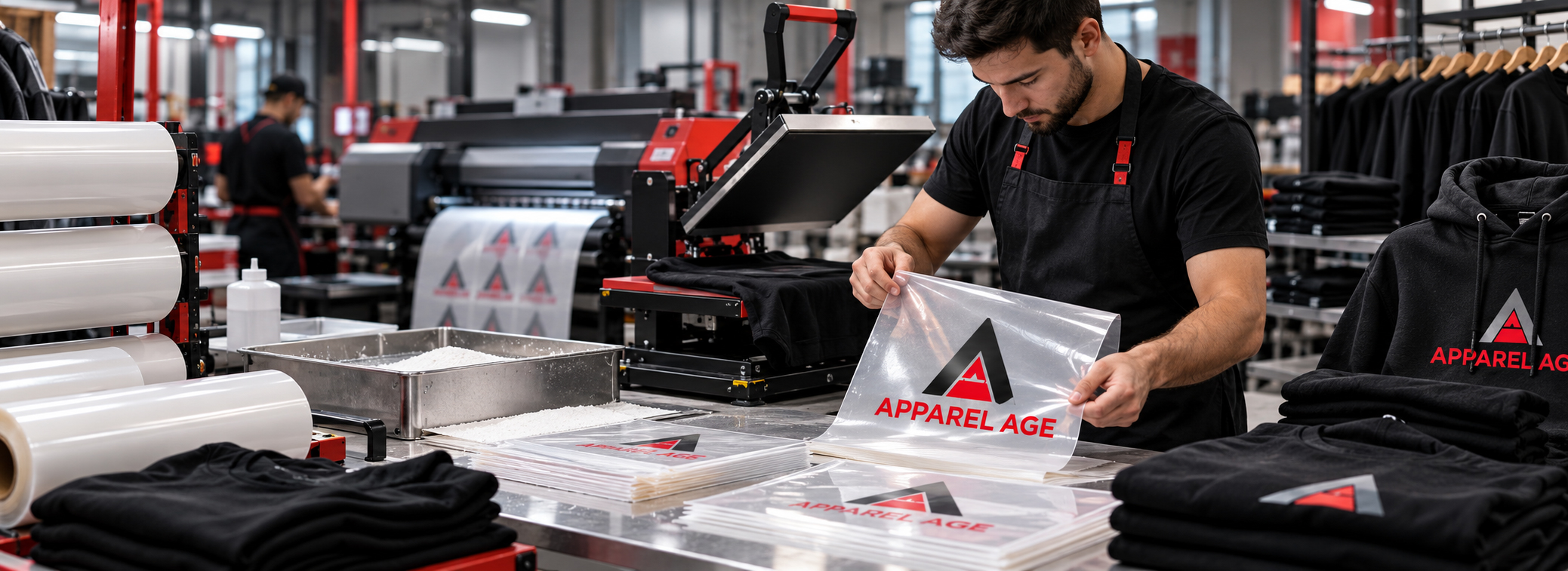 Direct To Film DTF printing apparel manufacturer for USA clothing brands, custom DTF printed hoodies, t-shirts, streetwear, and private label buyers