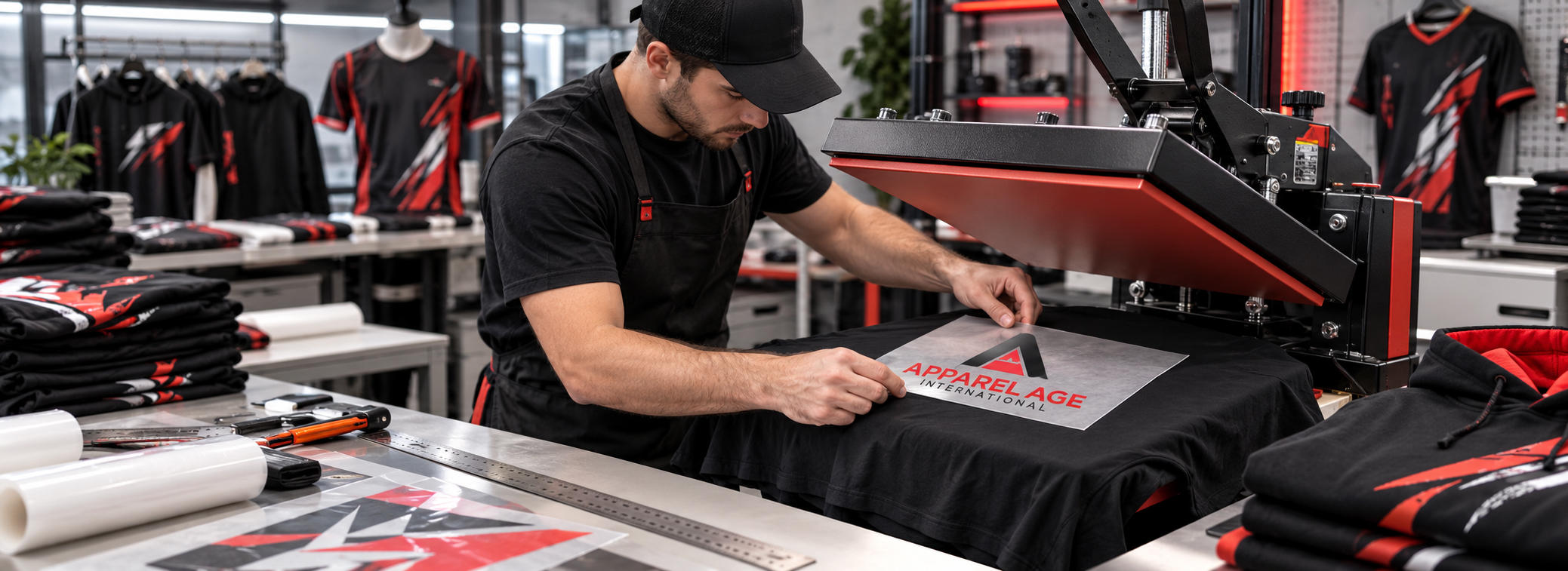 Heat transfer printing manufacturer for USA apparel buyers, custom heat transfer t-shirts, heat transfer hoodies, jersey names and numbers, logo heat transfers, teamwear printing, and private label clothing