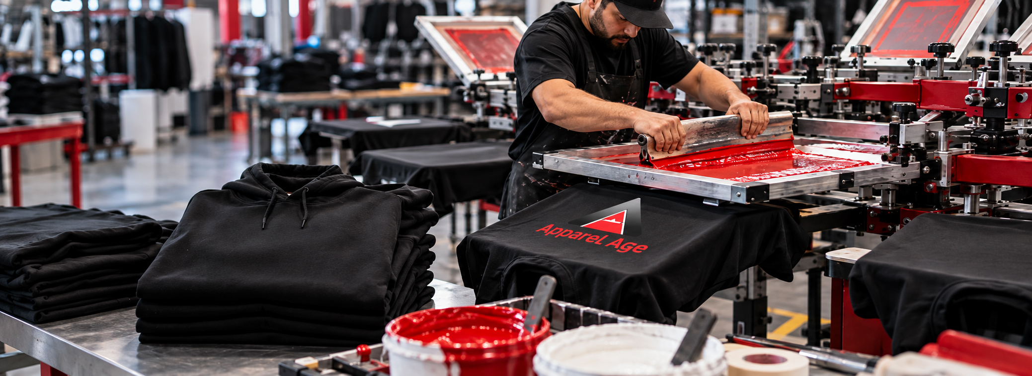 Custom screen printing manufacturer for USA clothing brands, streetwear labels, hoodies, t-shirts, and bulk apparel buyers
