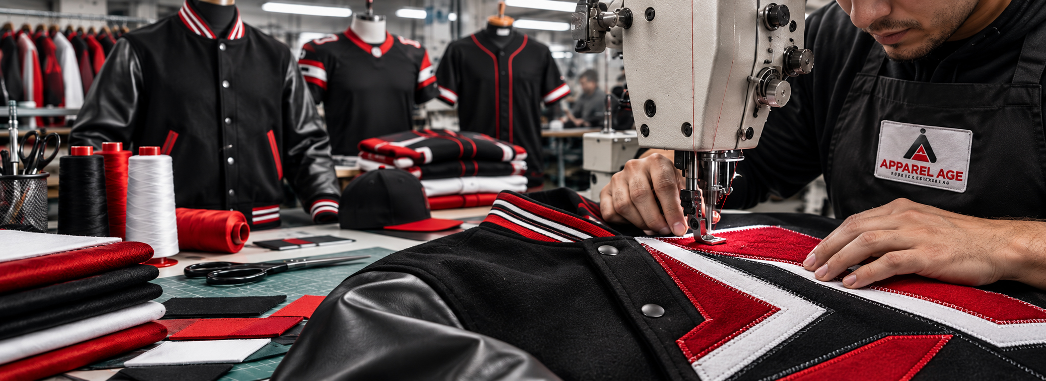 Tackle twill manufacturer for USA apparel buyers, stitched names and numbers, varsity jacket letters, football jerseys, baseball jerseys, teamwear, school uniforms, and custom twill applique